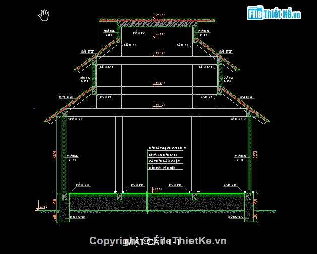 bản vẽ nhà thờ họ,file cad nhà thờ họ,bản vẽ chi tiết nhà thờ họ,Mẫu nhà thờ họ,nhà thờ họ 6.9x8.1m